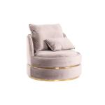 Standard Size Hotel Lobby Furniture Round Rotatable Italian Top Grade Velvet
