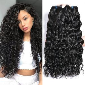 Wholesale Water Wave 100 Virgian Brazilian Hair Extensions 3 Bundles Natural Color from china suppliers