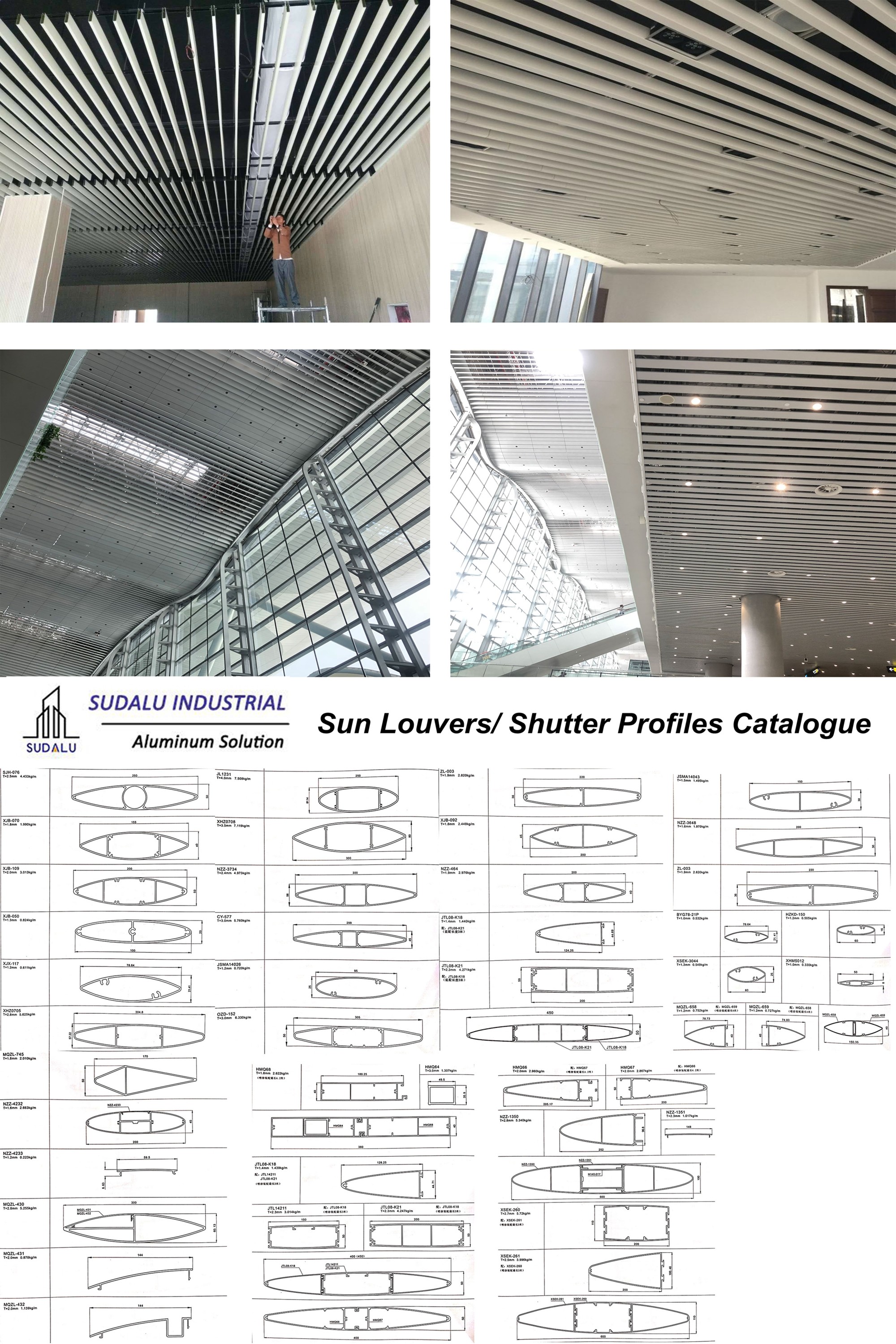 SUDALU Aluminum Shutter Ceilling Aluminum CNC Cutting Welding Panel Ceiling for Decoration