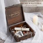 Wooden memory box with personalized acrylic lid - Wedding Bridal Party gift box