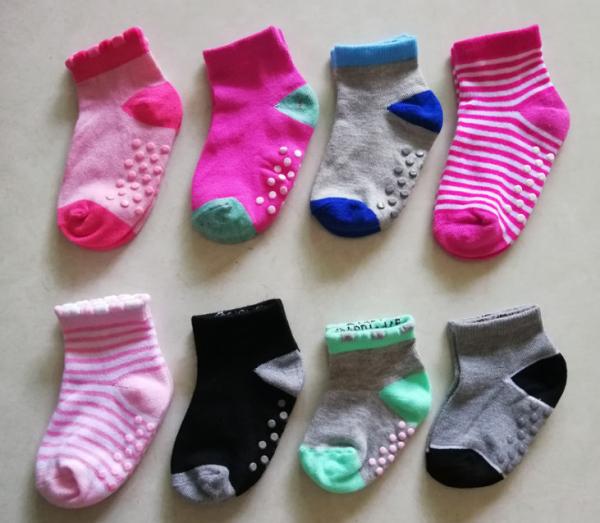 Eco Friendly Casual Infant Baby Socks , Anti Slip Baby Ankle Socks Customized