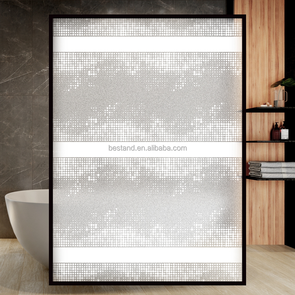 60cm Width Size White Stained Frosted Glass Film for Window Decoration and Privacy Protection