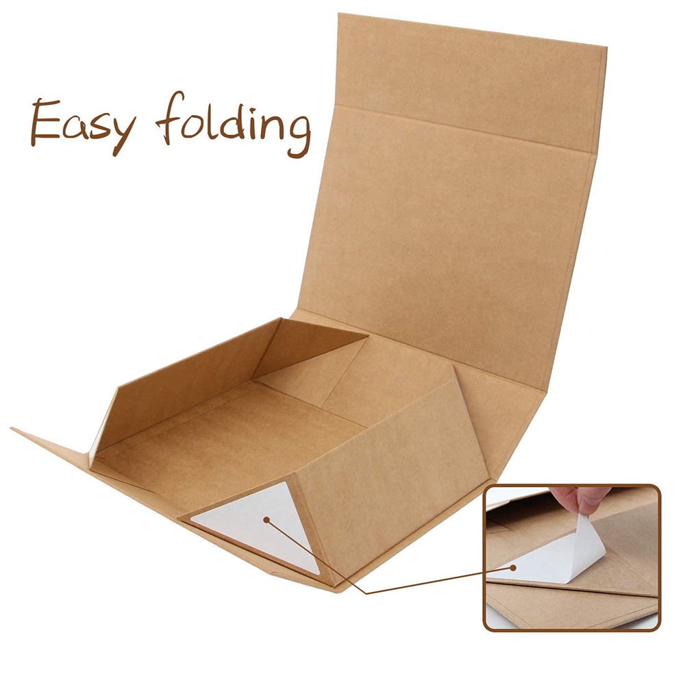 Custom Good Luxury Folding Storage Magnetic Kraft Paper Gift Box with Glossy Lamination