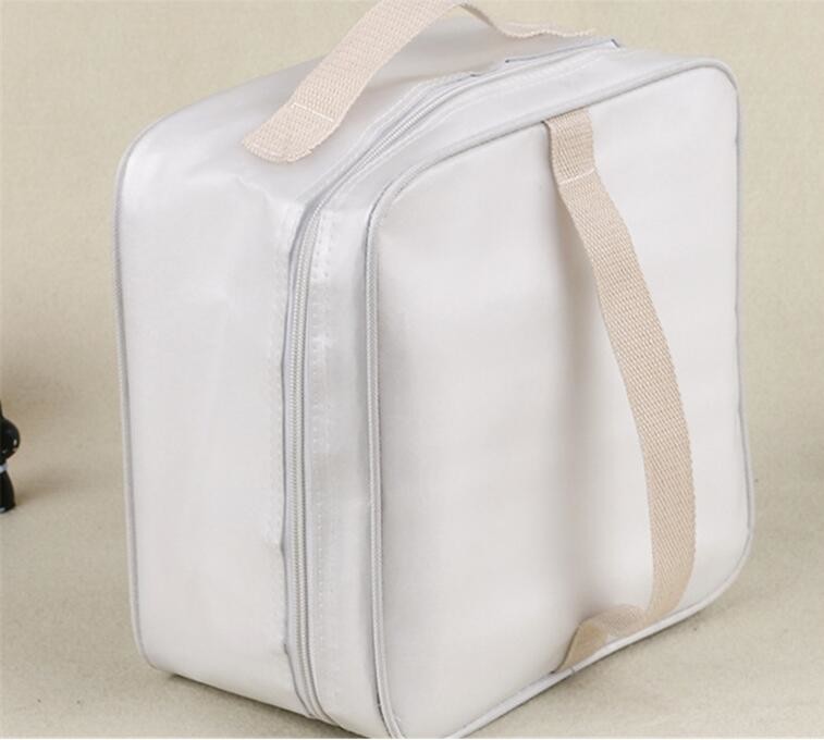 Reusable aluminium foil thermal insulation material cooler bag for picnic with Strapping tape closureRecycled PP Woven Plast