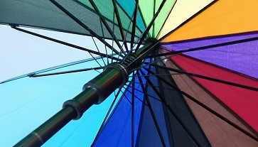 Natural Wood Umbrella With Fiberglass Ribs Auto Open 23 inches 16 Panels Color Umbrella
