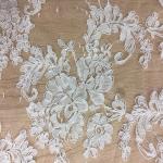 2017 hot sale Bridal Wedding Dress Fabric Mesh Based Embroiery Lace Fabric in