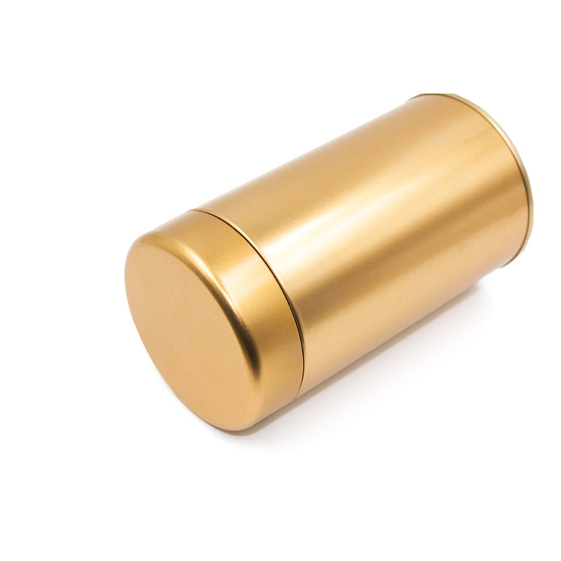 Wholesale Round Tin Containers with Lids Small Coffee Tin Can Packaging Gold/Silver Tea Tin Canister