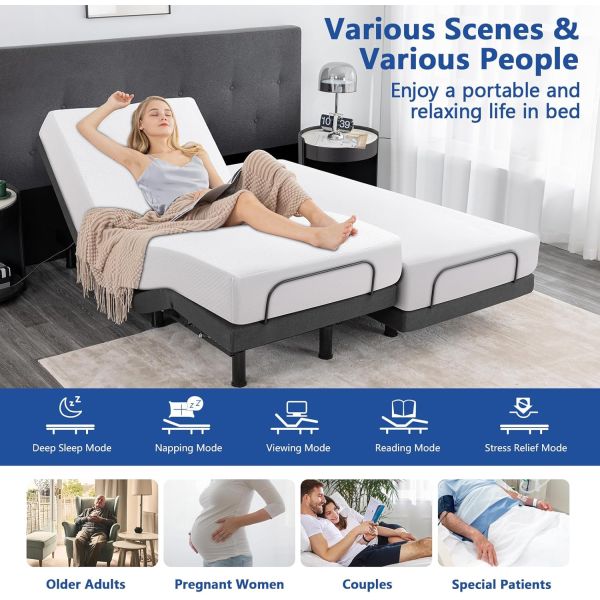 Comfort Smart Adjustable Bed Zero Gravity Anti Snoring Smart Modern Bed