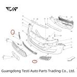 Ghibli M157 ABS Lower Grille Around Cover Trim 670099415 670099416