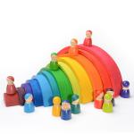 Montessori 2.5cm Natural Wooden Building Blocks For Toddlers