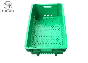 Wholesale 58ltr Green Square Plastic Vegetable Containers 600 X 400 X 300 Ventilated from china suppliers