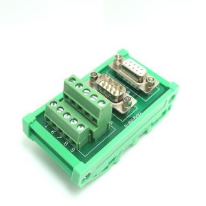 Wholesale DB9 D Sub 9 Pin Male Female Dual Connectors Terminal Block Wiring Breakout Board from china suppliers