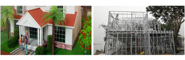 Portable Light Steel Villa House Sandwich Prefabricated for Residential
