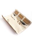 Yuelin ODM Cork Fabric Bags Wrap Case waterproof 190*198*7mm For Makeup Brushes