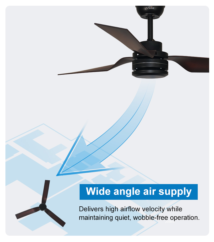 15cm Suspender Length AC Motor Remote Control Ceiling Fans Without Lights 1stshine Top