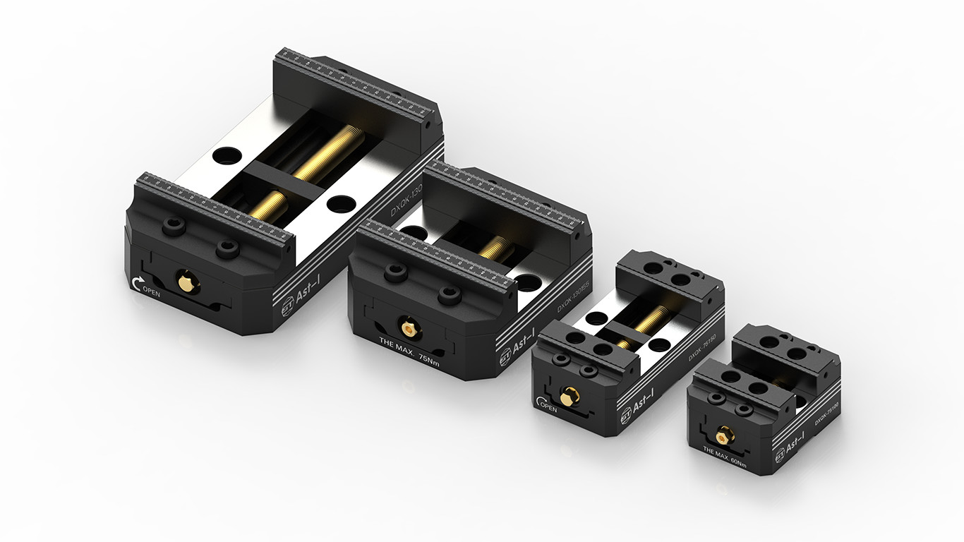 Black Pneumatic CNC Vertical Vise Manual For 3 Axis 4 Axis Cnc Milling Machine
