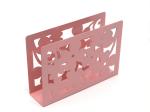 Pink Metal Napkin Holder , Lightweight Metal Tissue Holder 15x4x10 Cm