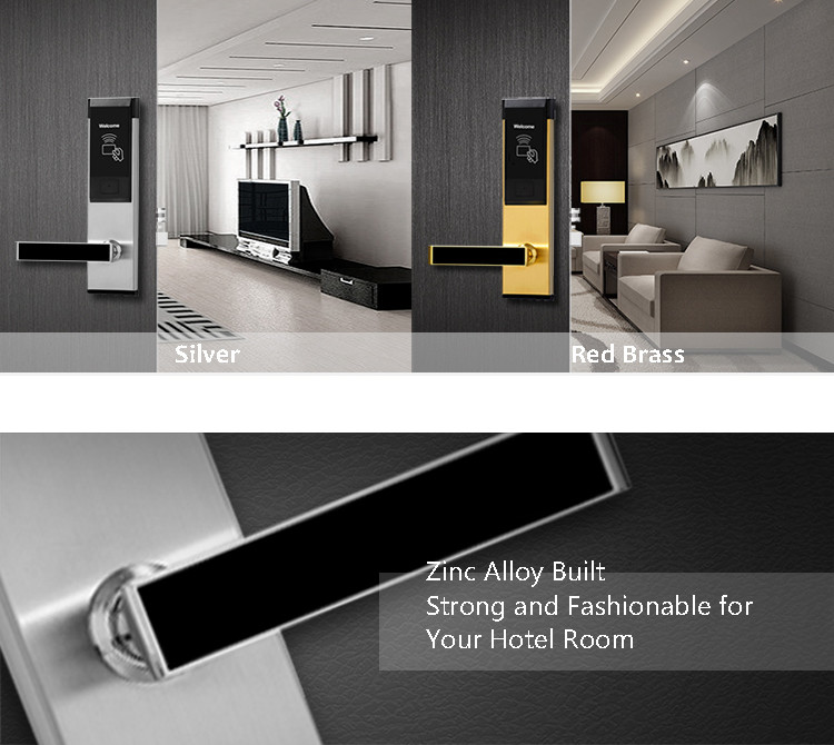 Intelligent Electronic Hotel Locks , Modern Smart Rfid Door Lock System