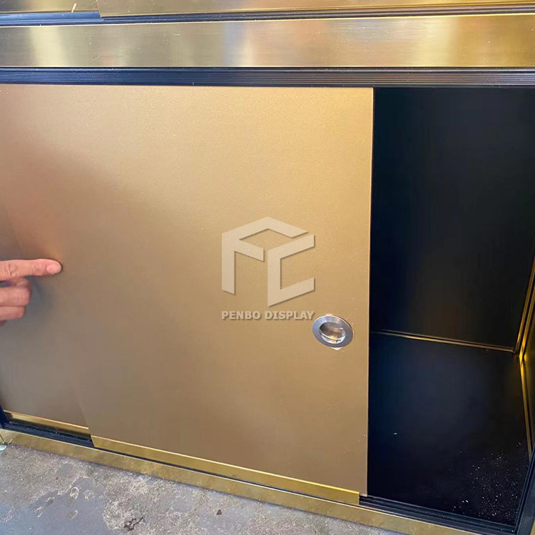 Aluminum Frame Showcase 1000*400mm Glass Show Cabinet OEM