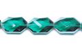 Wholesale Emerald Glass Faceted Slabs, 15 Beads Per Strand from china suppliers