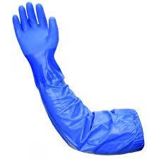 Wholesale Heat And Oil Resistant Gloves , Long Blue Work Gloves Excellent Dexterity from china suppliers