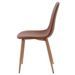 Modern PU Leather Tomile Red Dining Chair Sets Of 4 Wipes Cleann Easily