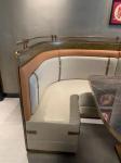 Antique Luxury U Shape Semi Circle Booth Seating Leather Hotel Restaurant Sofa
