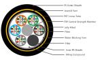 G652D Outdoor Aerial ADSS Fiber Optic Cable 24 Core Armid Yarn