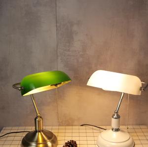 China American Retro Bank table lamp High quality luxury villa Green table lamp(WH-MTB-57) on sale
