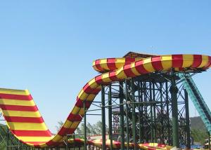 Wholesale Commercial Fiberglass Water Slides , Adult Giant Boomerang Water Park Rides from china suppliers