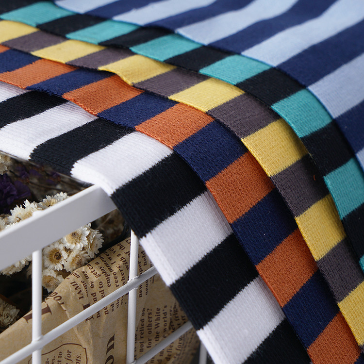 Fashionable Healthy And Environmental Friendly Striped Knit Fabric For French Terry