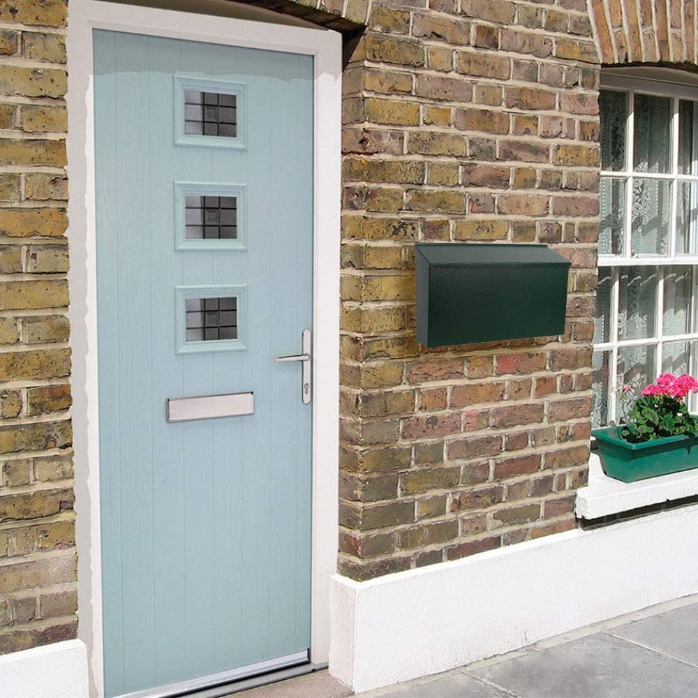 Wall Mounted Locking Mailbox with Electrostatic Powder Coating and Customizable Color