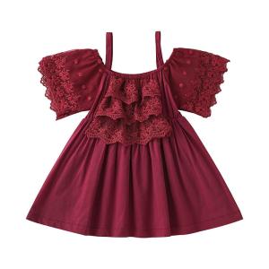 Wholesale Children'S Dress Clothing Summer Girls Suspender Dress Solid Color Dress from china suppliers