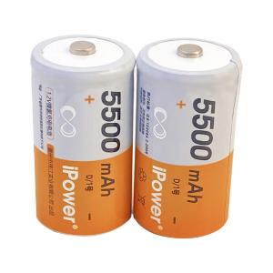 Wholesale 1.2V Rechargeable NiMH Battery 5500mAh D Size Eco batteries Supermarket Sale Wholesale from china suppliers