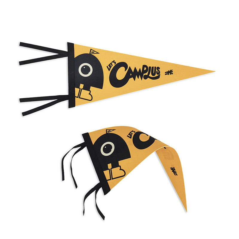 Polyester Decorative Felt Pennant Flag Customized Colorful Logo