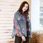 custom clothing factory China Printed Personality Ladies Jackets Coats BF Loose