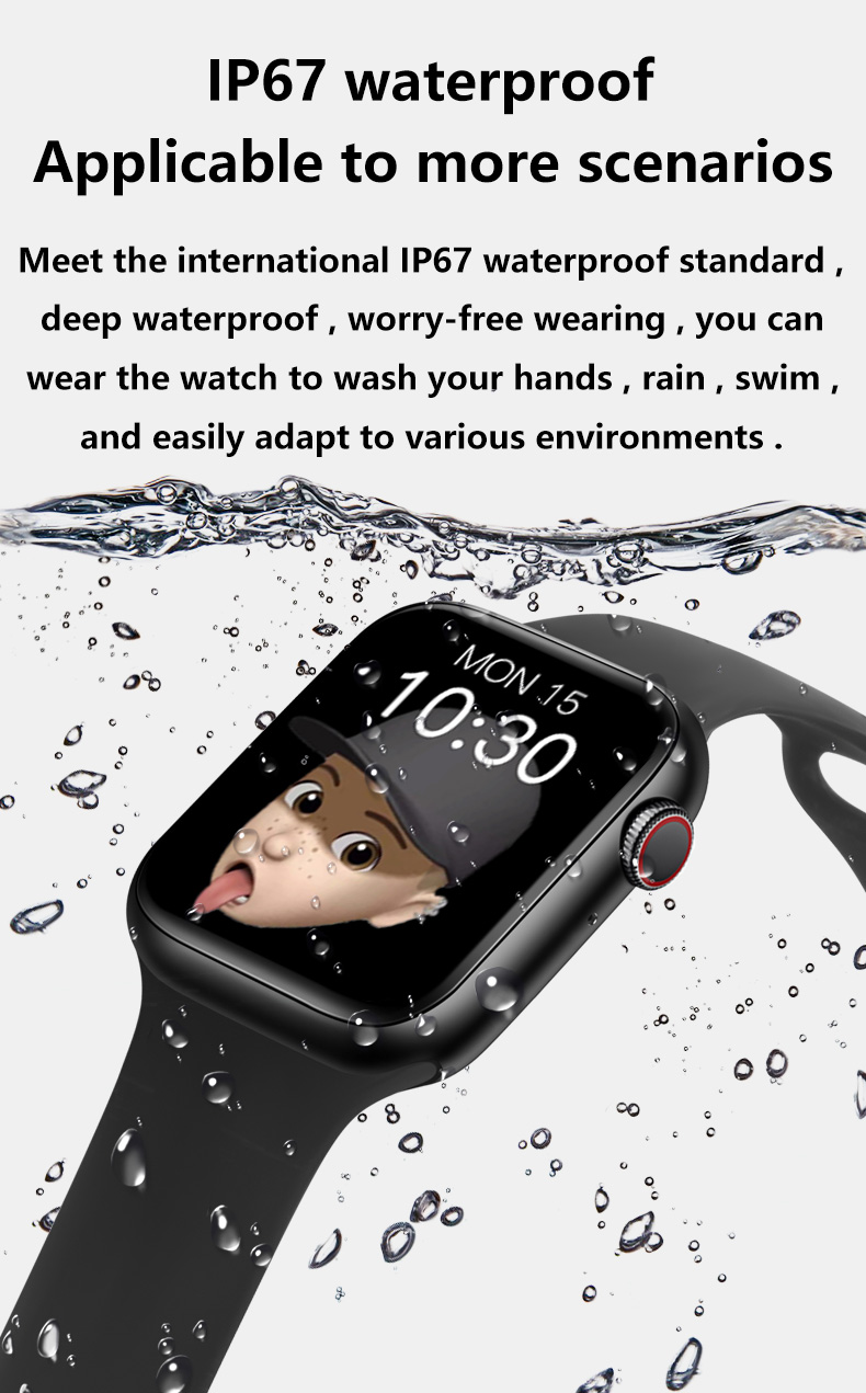 1.75inch Blood Pressure Smartwatch 320*385 Heart Rate Outdoor Sport Watch T500+Plus