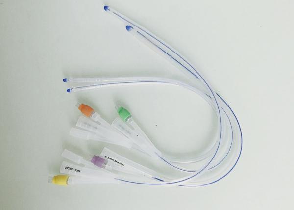 Medical Silicone Material Double Balloon Foley Catheter 5 - 30ml Balloon
