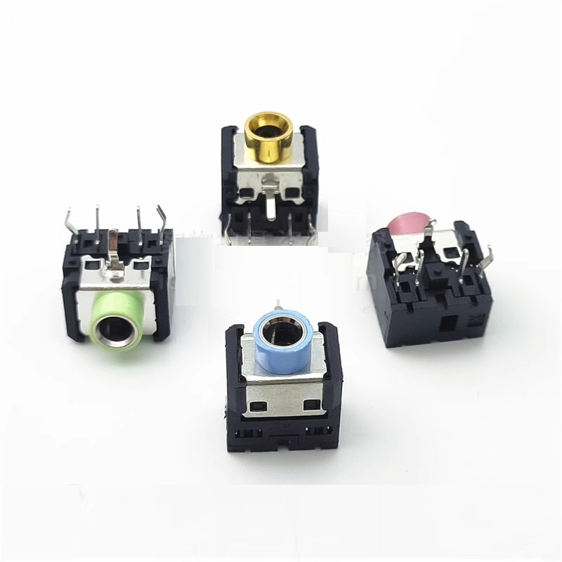 PJ-306 3.5MM Headphone jack Metal Copper Head Color Customized Audio Jack DIP