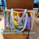 Female Holographic Transparent Handbags Women Beach Bag Sac Hologram Laser Clear