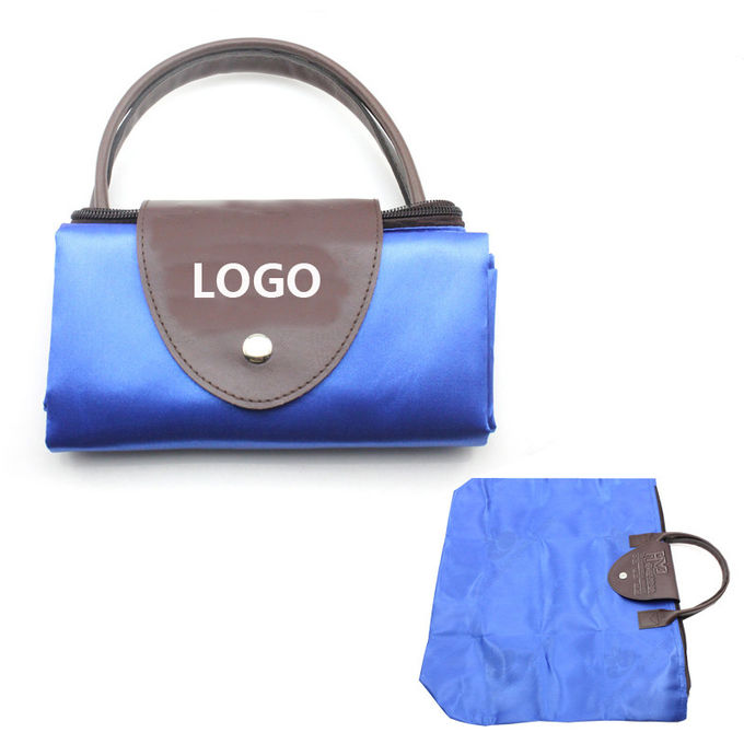 Folding Shopping Supermarket Leather Bag Logo Customized Promotional Gifts