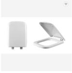 White Plastic Soft Close Toilet Seat Cover For Indian Commode