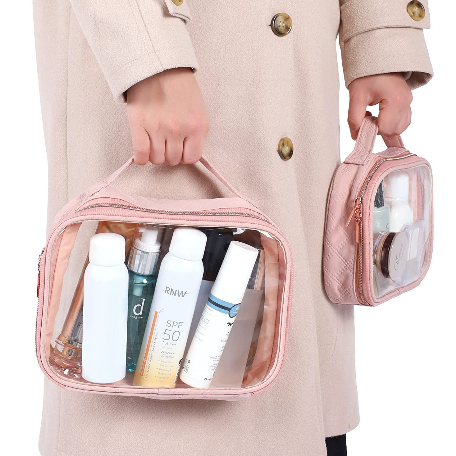 Clear Makeup Bags Waterproof Toiletry Bag with Handle Large Clear Toiletry Bags