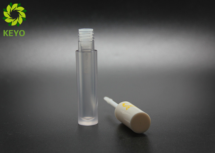 Matte AS Plastic Lip Gloss Bottles , Custom Lip Gloss Containers With White Cap