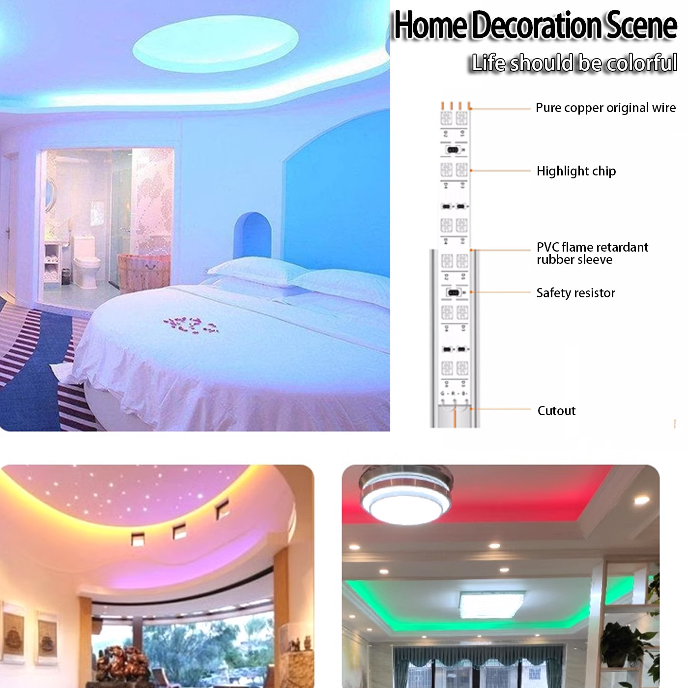 Self-Adhesive Linear Light Strip 10m 20m Embedded LED Atmosphere Light