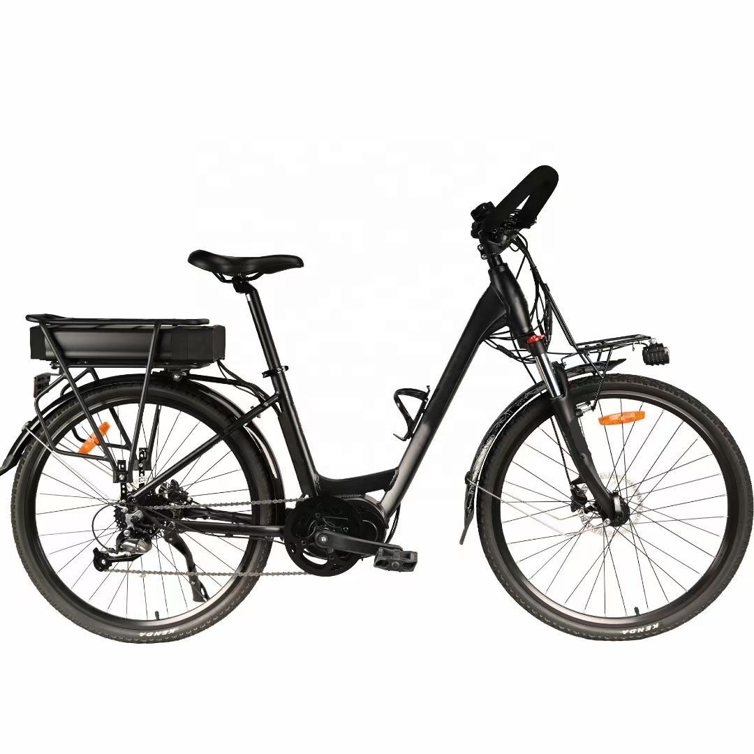 48V 20.4Ah Mid Drive Electric Bike 700C Hydraulic Disc Brake Bicycle With Lithium Battery