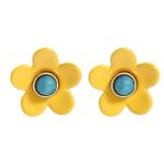 OEM ODM Flower Enamel Earrings 5g/Pair Colorful For Women