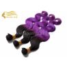 Buy cheap 55 CM Body Wave Ombre Purple Hair Extensions Machine Weft for sale - 22" Body from wholesalers