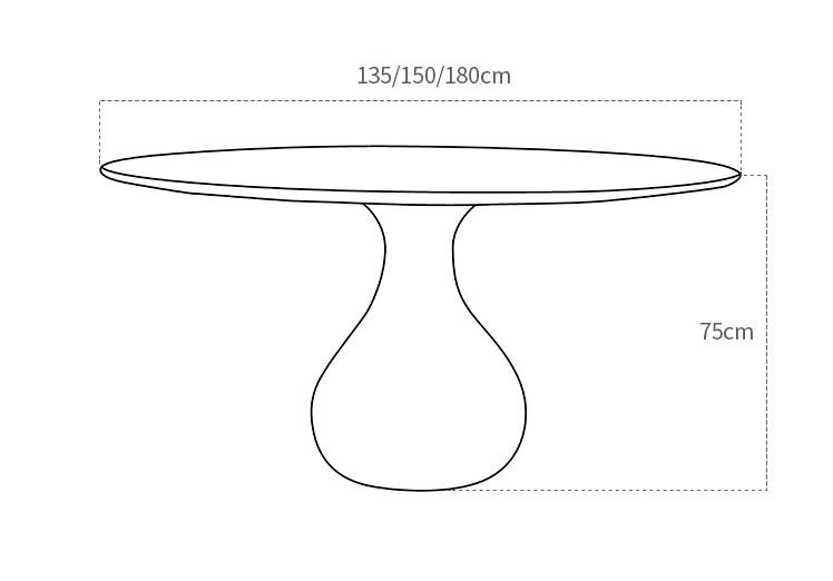 Sturdy Hotel Restaurant Furniture Round Shape Natural Marble Dining Table
