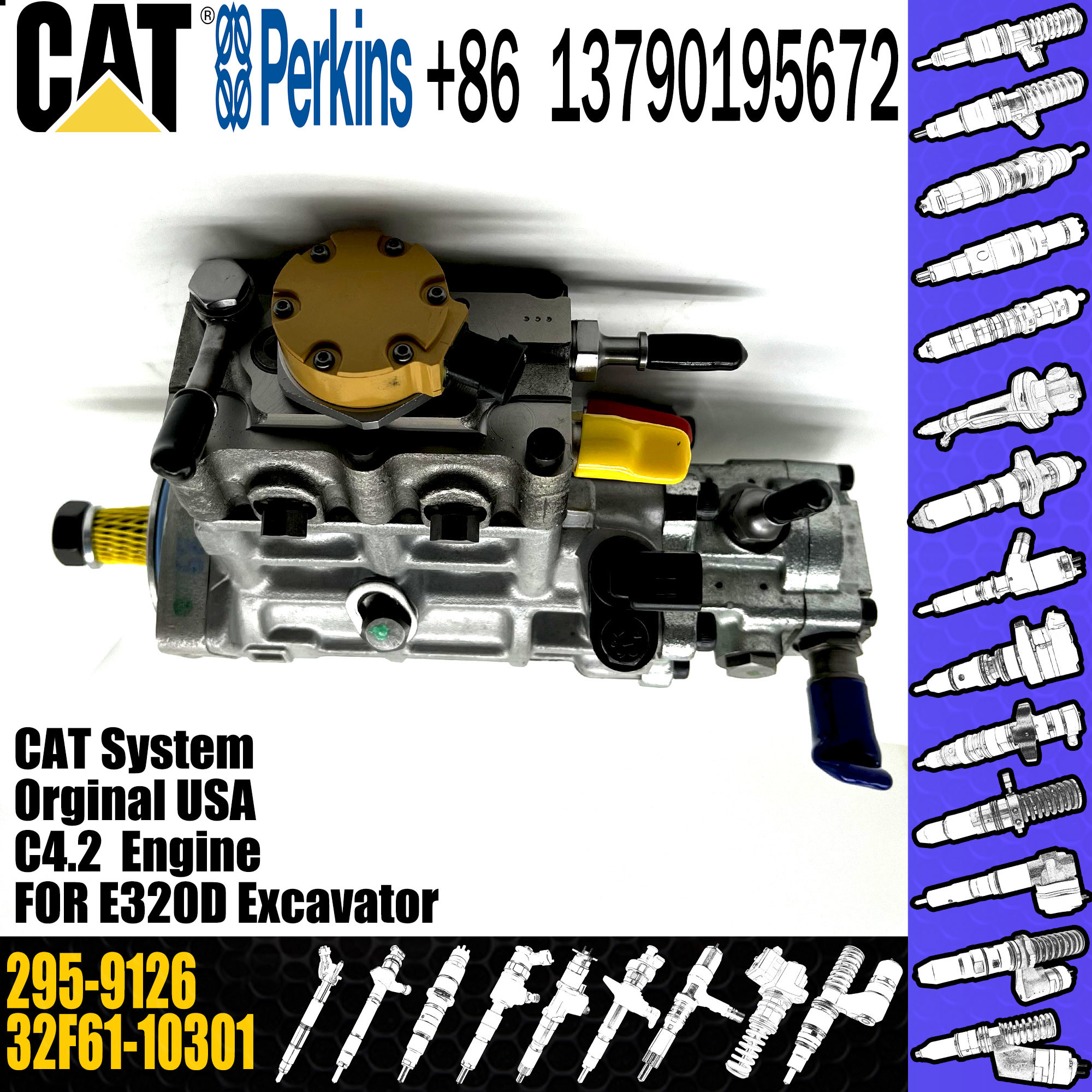 Diesel 32F61-10301 Oil Fuel Transfer Pump 295-9126 for Excavator E320D 320D 2959126